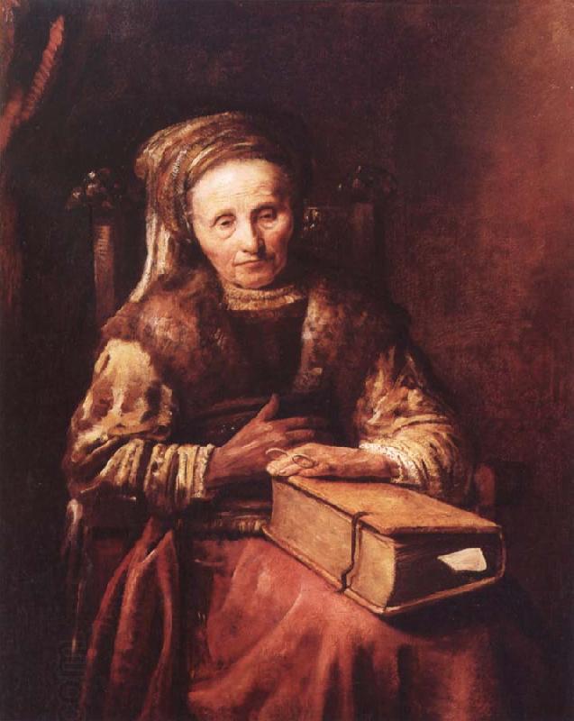 Carel Van der Pluym Old woman with a book China oil painting art